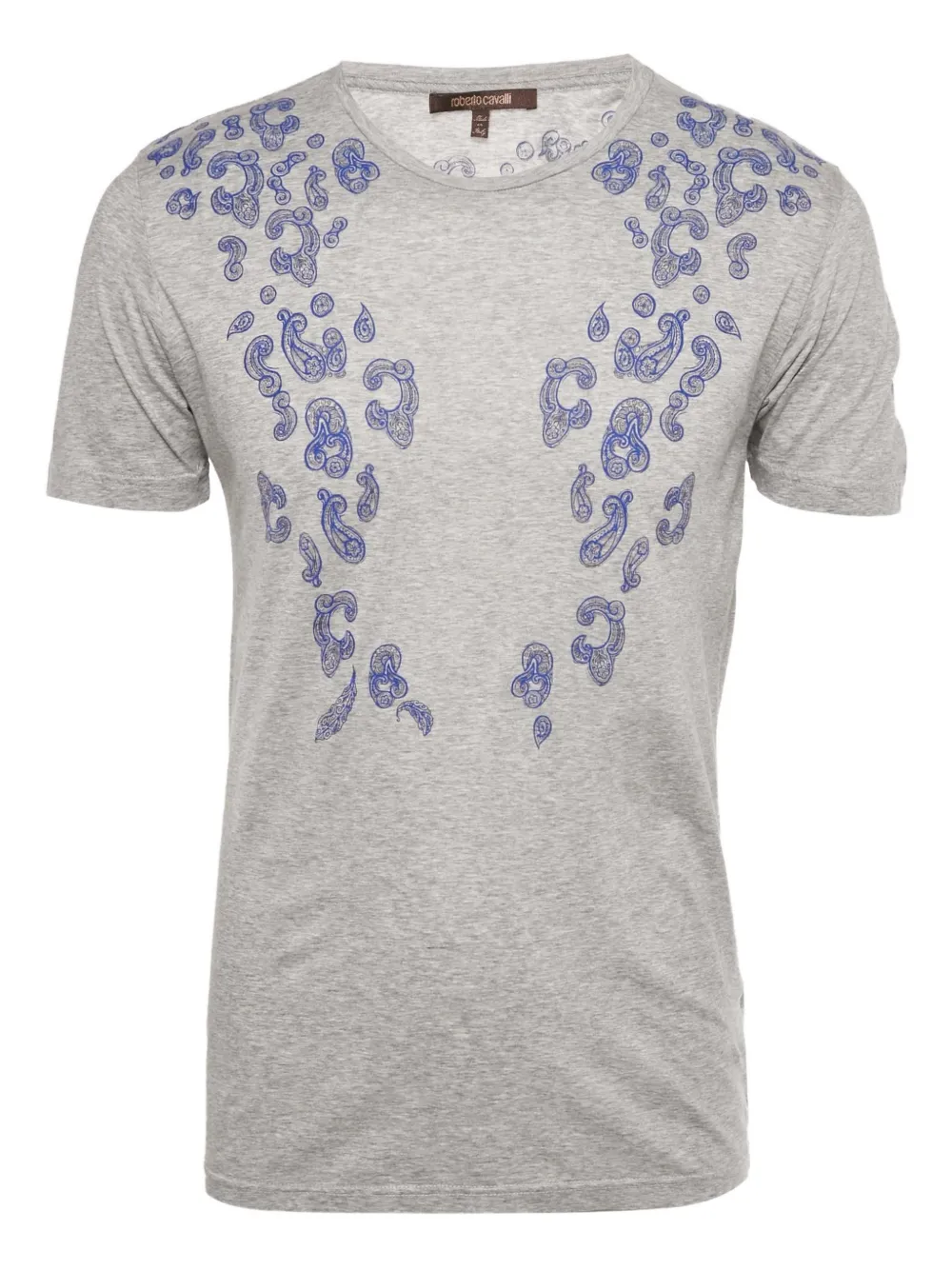 Roberto Cavalli paisley-print crew-neck T-shirt - Grigio