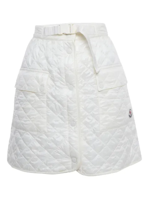 Moncler quilted-pattern A-line midi skirt