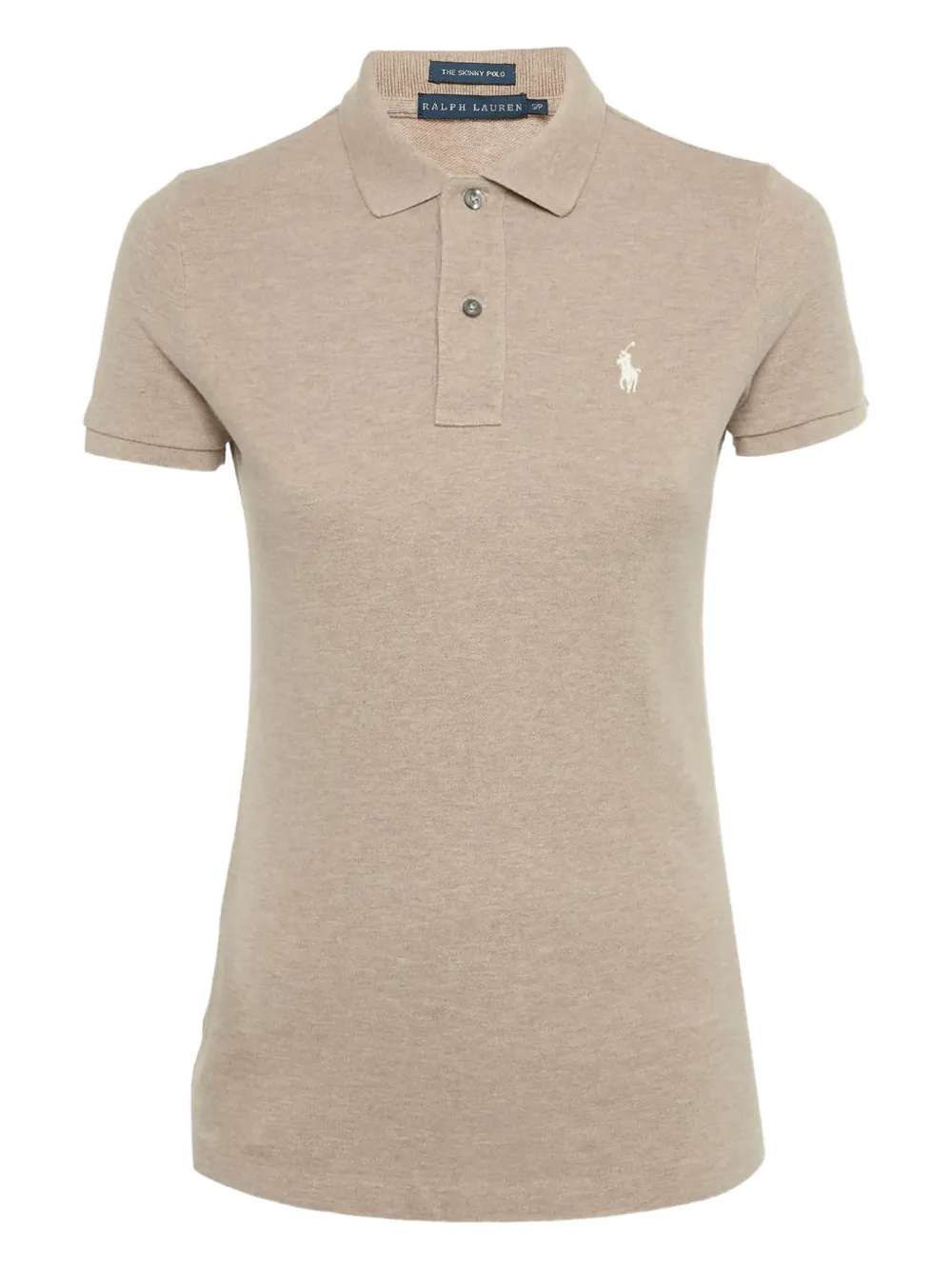 Pre-owned Polo Ralph Lauren Polo Pony-embroidered Polo Shirt In Brown