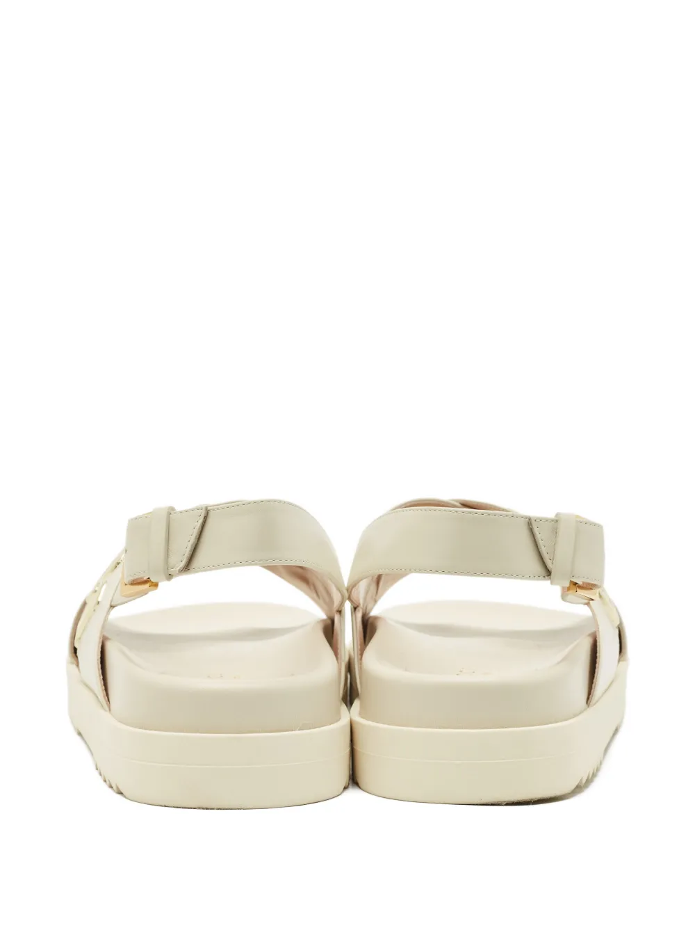 Gucci Pre-Owned logo-detail leather sandals - Beige