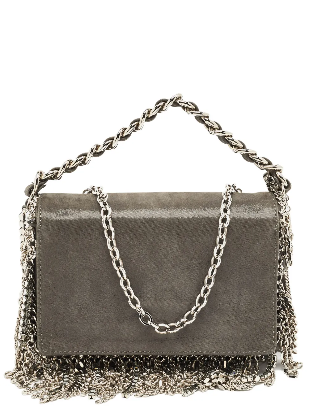 Jimmy Choo Pre-Owned chain fringe-detail tote bag | Grey | Image 1
