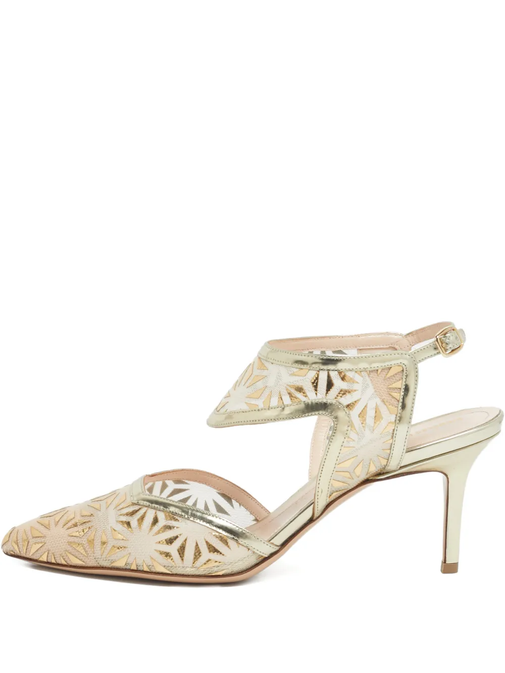 Pre-owned Nicholas Kirkwood Leda Slingback Pumps In Neutral