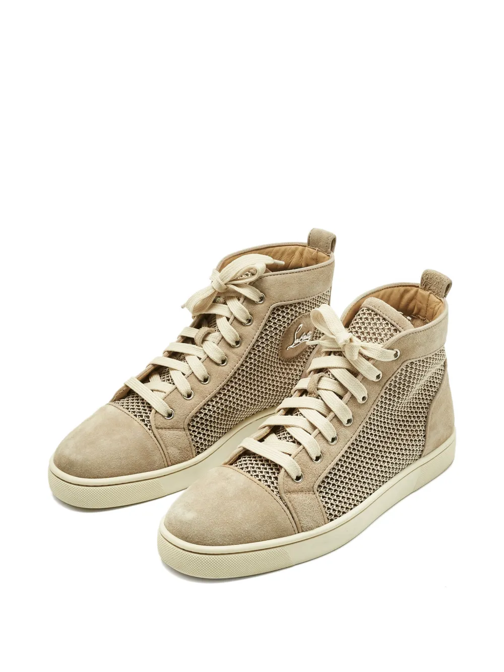 Christian Louboutin Pre-Owned Rantus Orlato woven trainers - Beige