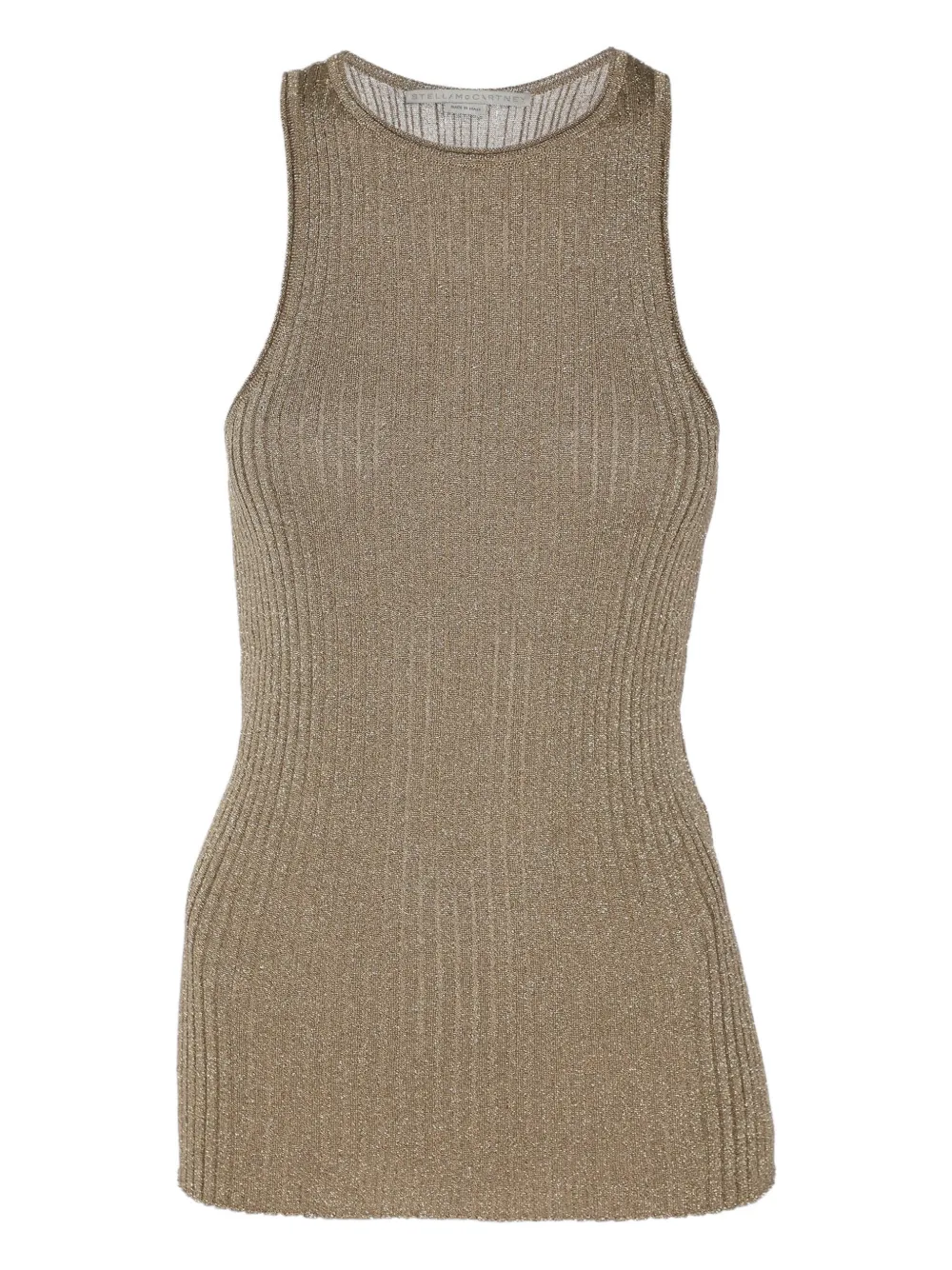 Pre-owned Stella Mccartney Lurex-detailed Tank Top In Gold