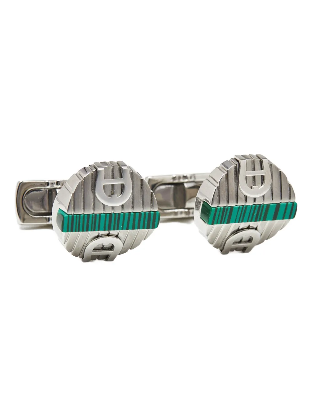 Aigner Vintage logo detail cufflinks - Argento