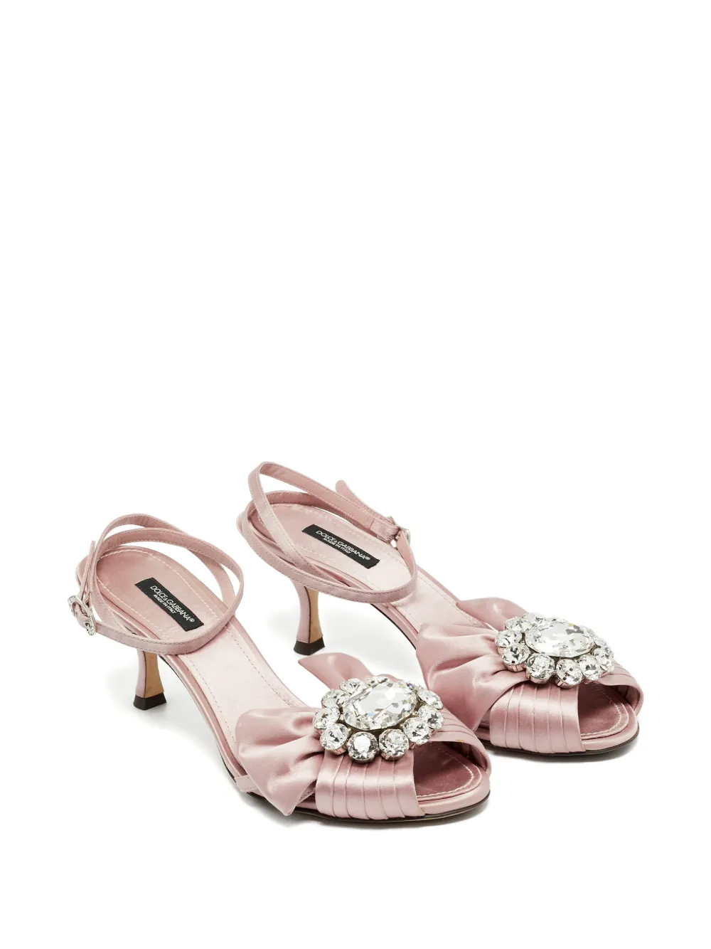 Dolce & Gabbana Pre-Owned Keira bow-embellished sandals - Roze