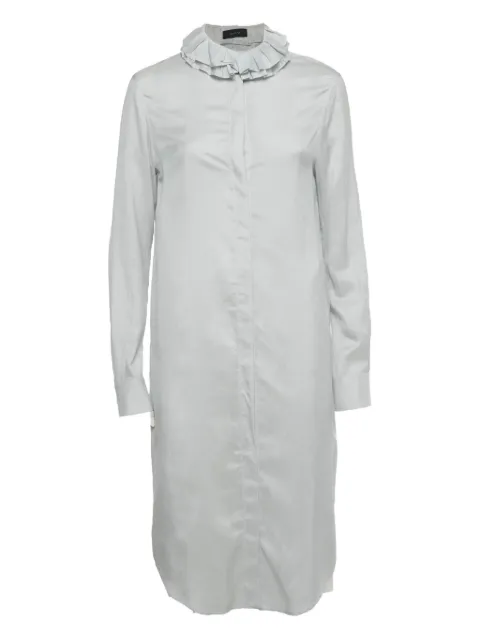 JOSEPH shirt silk striped ruffle dress