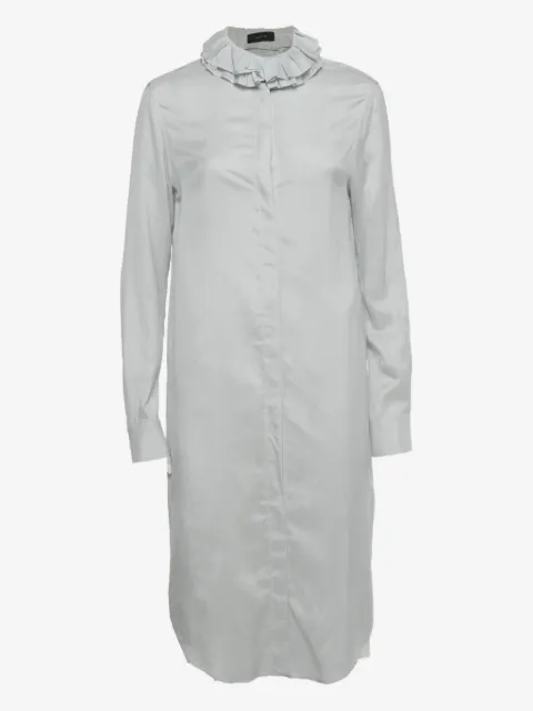 JOSEPH shirt silk striped ruffle dress