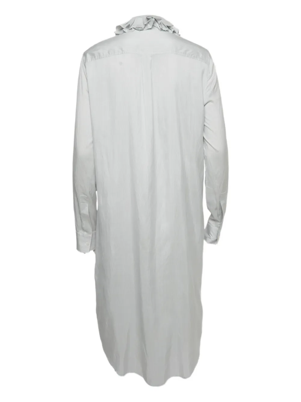 JOSEPH shirt silk striped ruffle dress - Wit