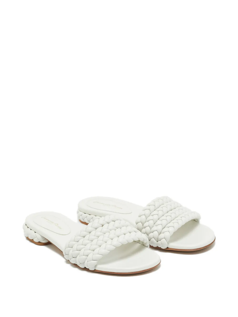 Gianvito Rossi braided leather sandals - Wit