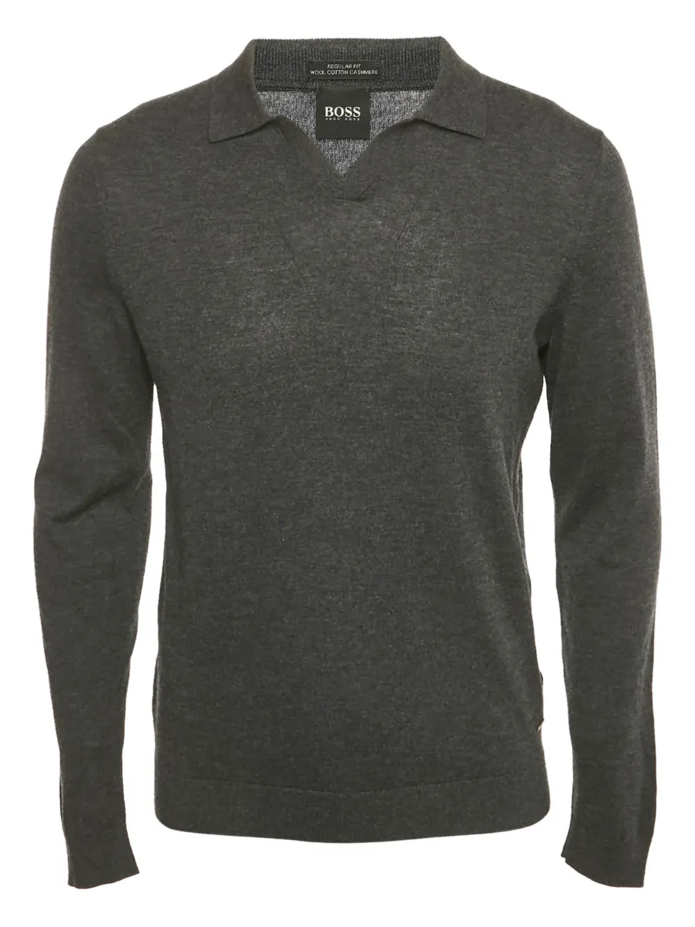 Pre-owned Hugo Boss Long-sleeves Sweater In Gray