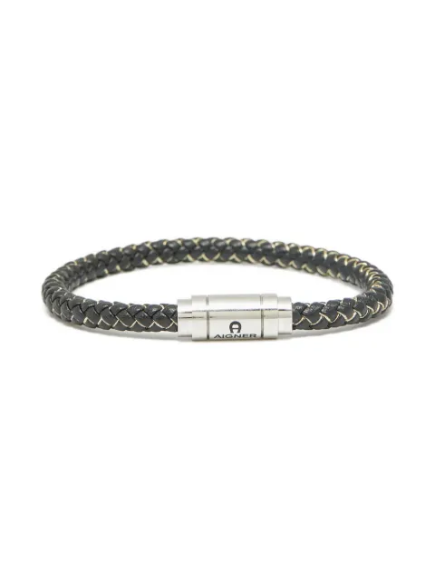 Aigner Kids braided logo-detail bracelet
