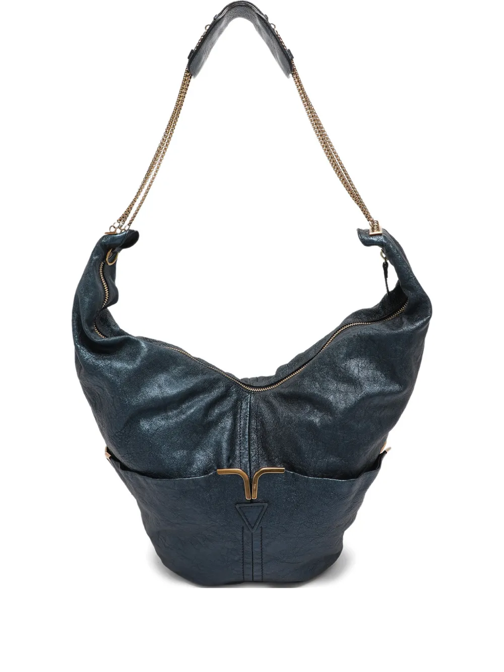 Chloé Pre-Owned Borsa a spalla Milton con catena - Blu