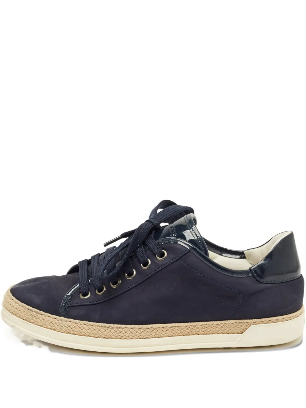 Pre-owned Tod's Nubuck Leather Lace-up Sneakers In Blue