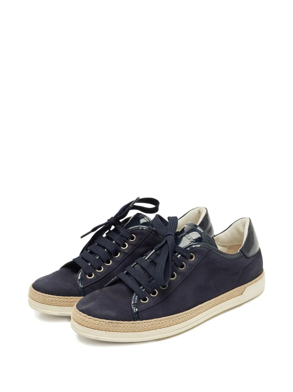 Tod's nubuck leather lace-up sneakers - Blauw