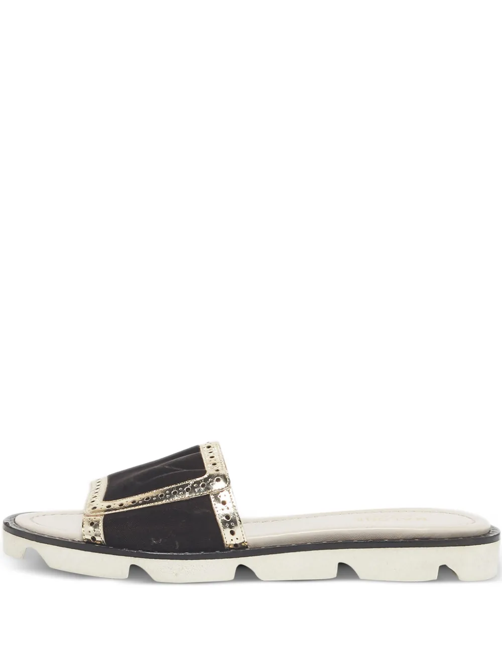 Malone Souliers Foil 36.5 velvet slides - Marrone