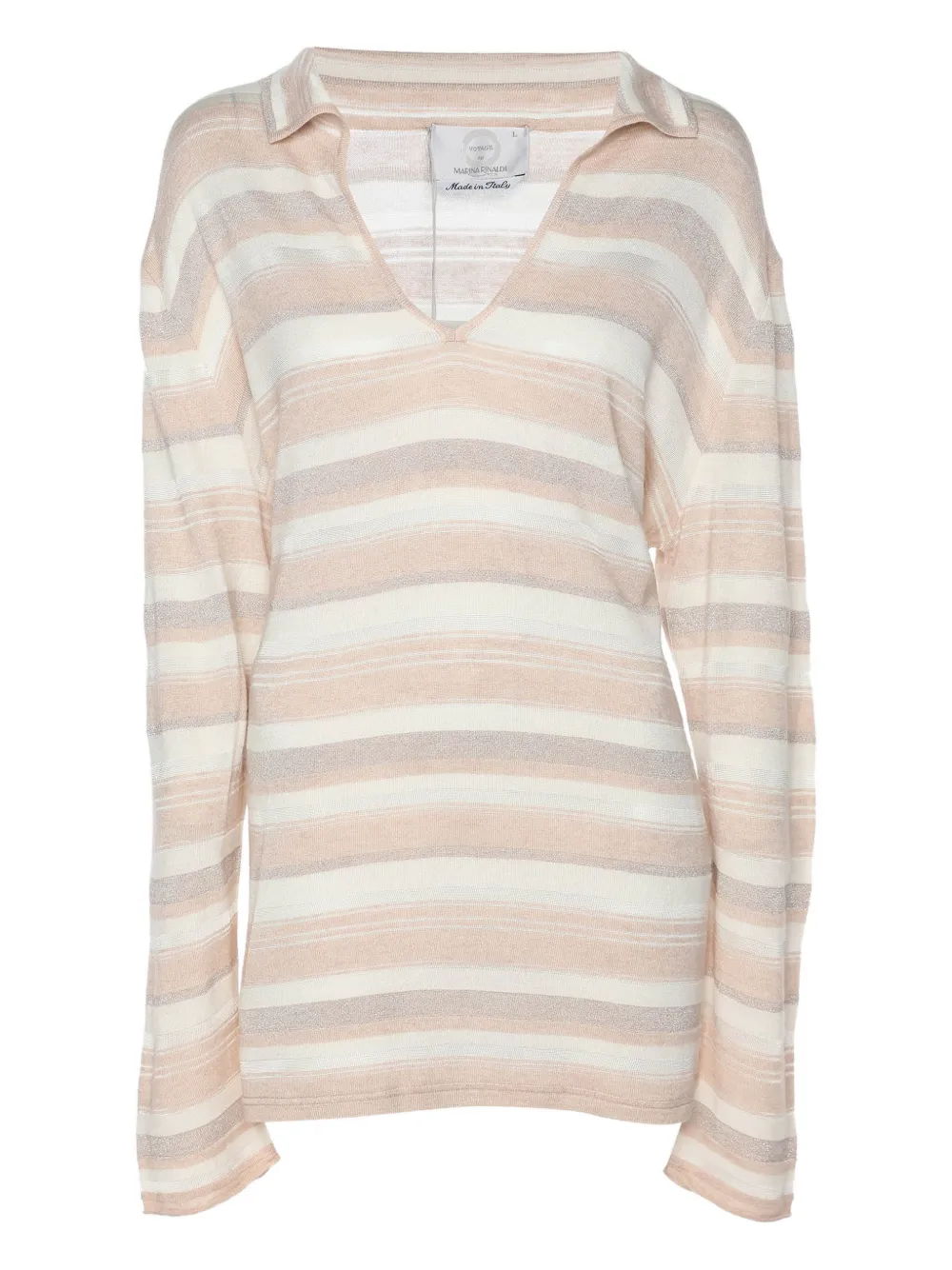 Marina Rinaldi Top a righe in maglia - Toni neutri