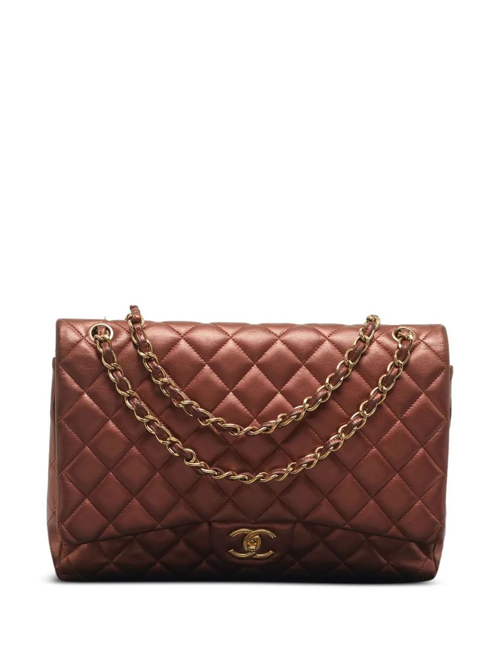 CHANEL Pre-Owned Borsa a spalla Classic Double Flap - Marrone