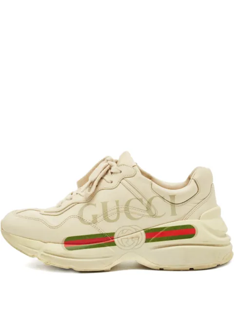 Gucci Pre-Owned Rhyton leather sneakers