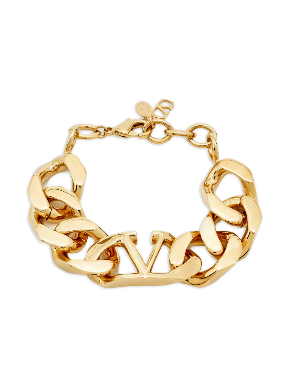 Valentino Garavani Pre-Owned Kettenarmband mit V-Logo - Gold