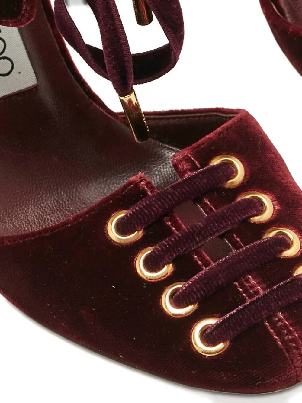 Pre-owned Jimmy Choo Lace-up Round-toe Pumps In Red