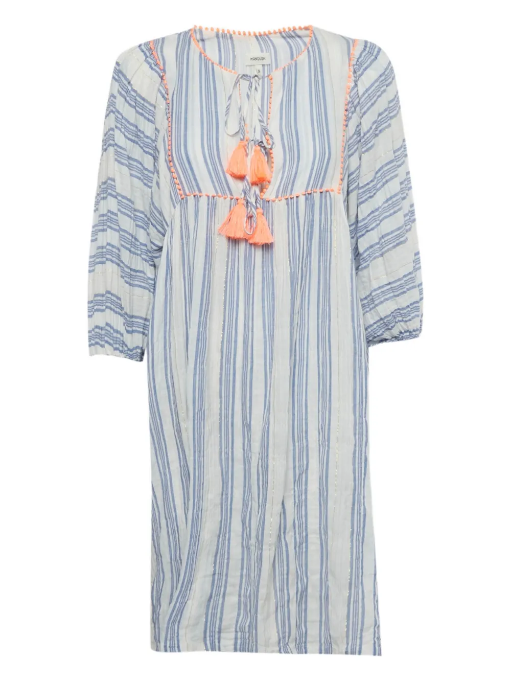 Manoush tassel-detail striped dress | White | Image 1