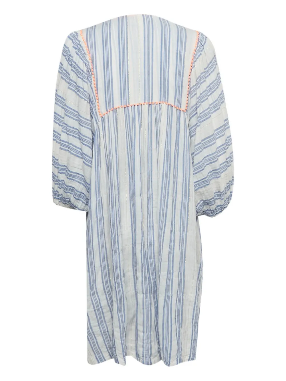 Manoush tassel-detail striped dress - Wit