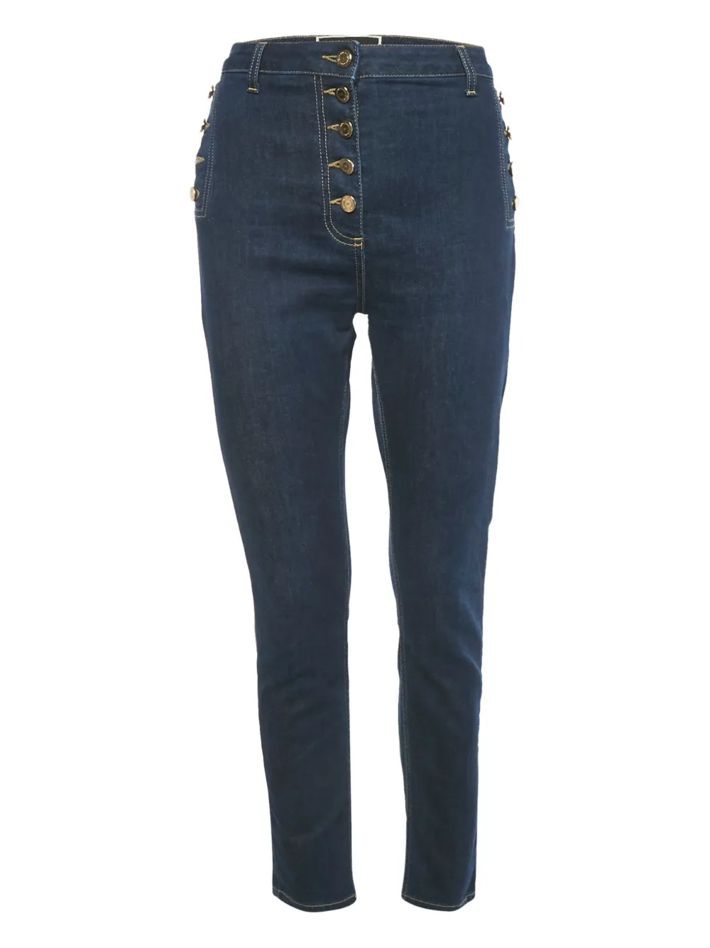 Elisabetta Franchi Jeans con bottoni - Blu