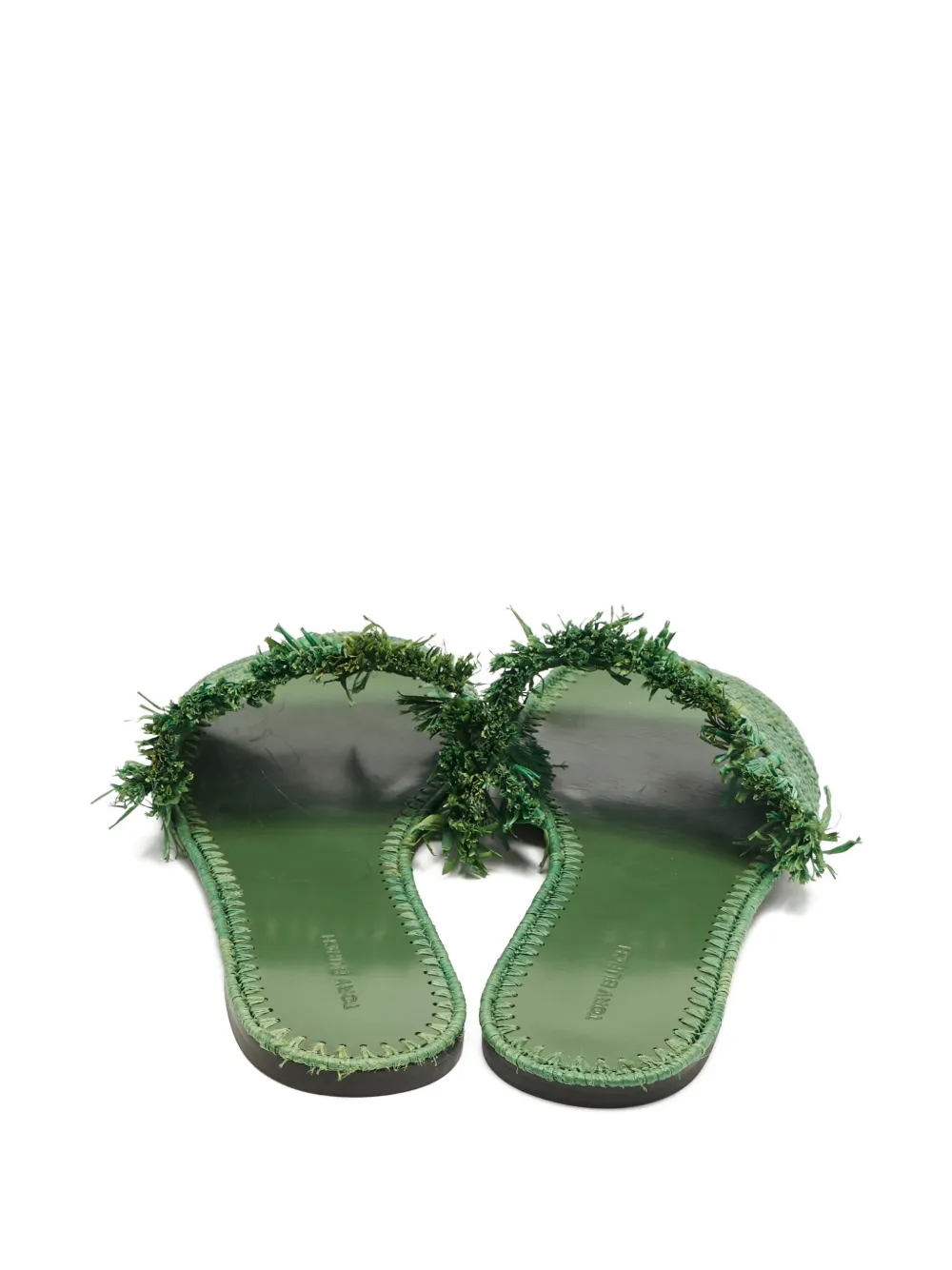 Tory Burch raffia logo slides - Groen