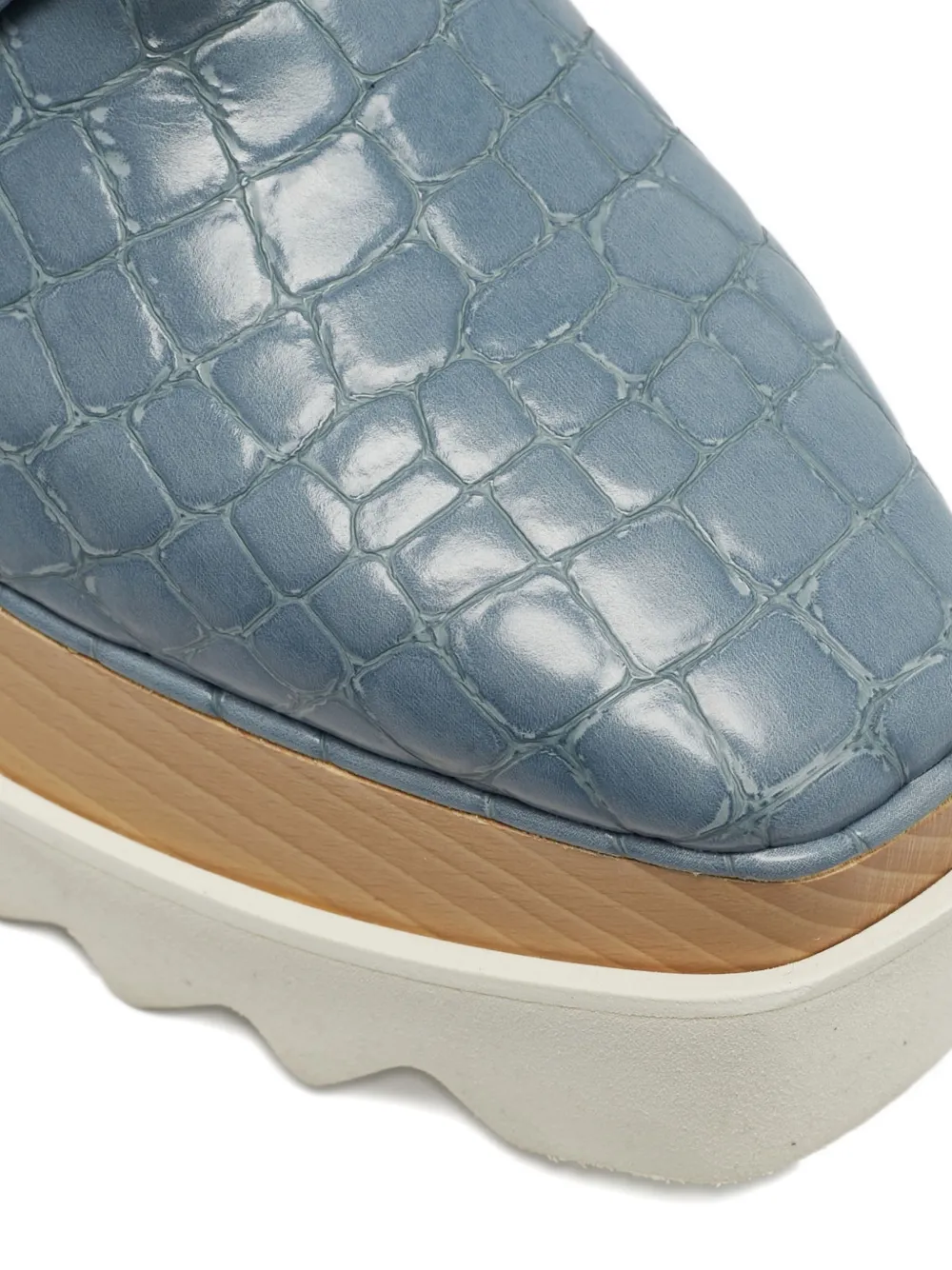 STELLA MCCARTNEY Pre-owned Elyse Leather Platform Sneakers In Blue