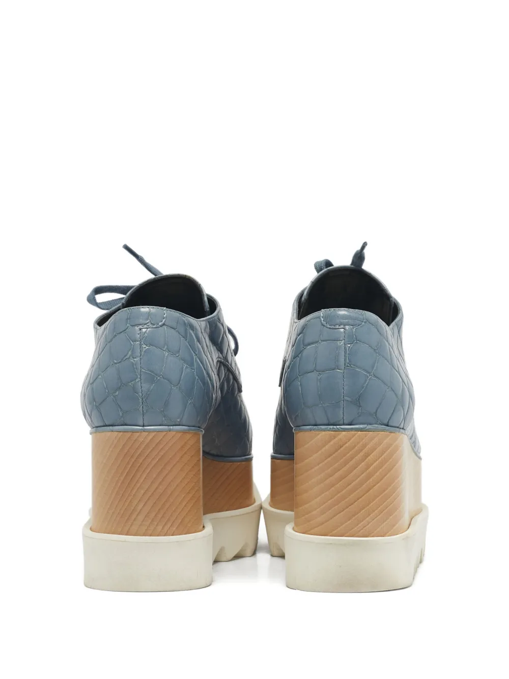 STELLA MCCARTNEY Pre-owned Elyse Leather Platform Sneakers In Blue