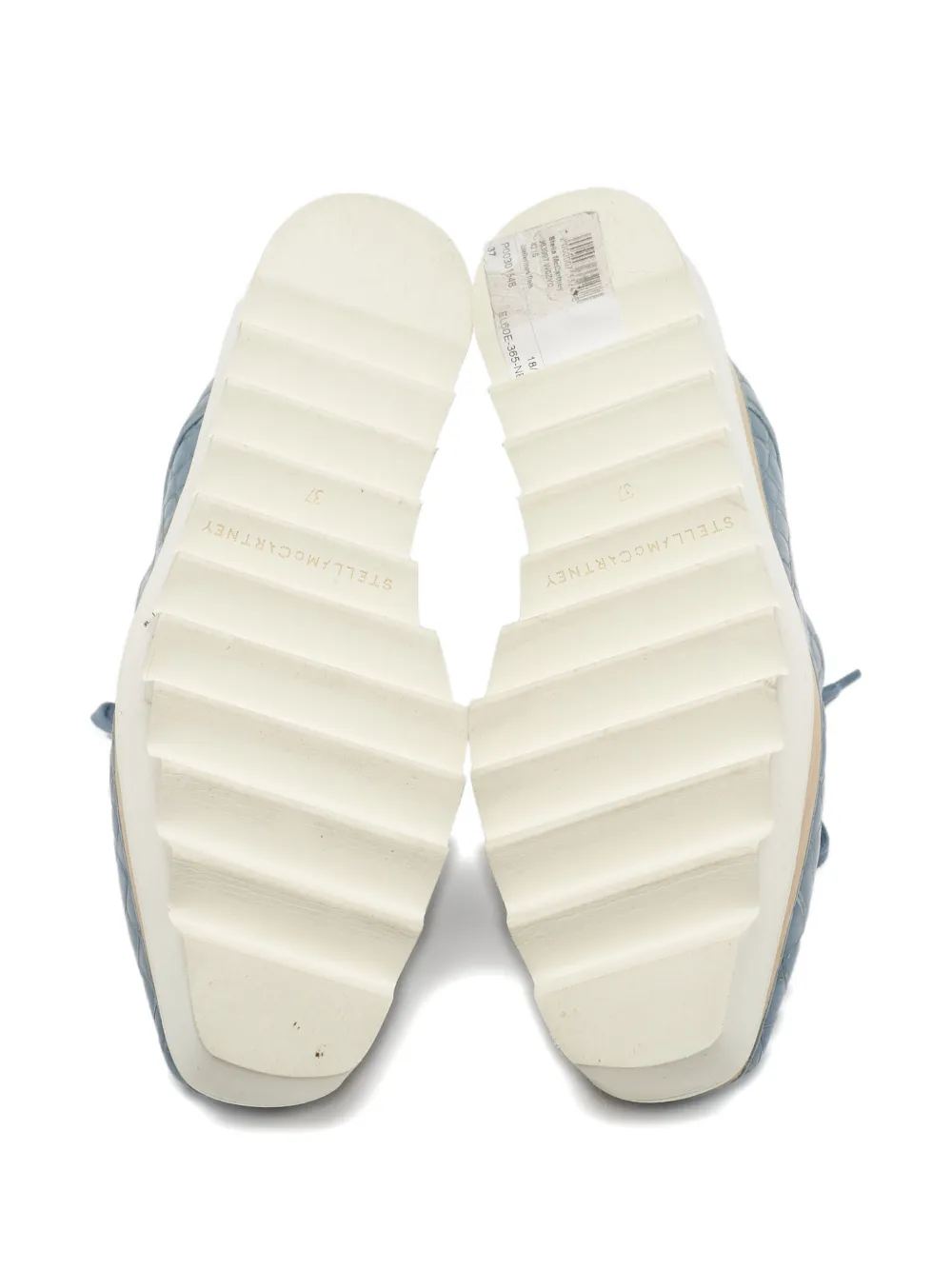 STELLA MCCARTNEY Pre-owned Elyse Leather Platform Sneakers In Blue