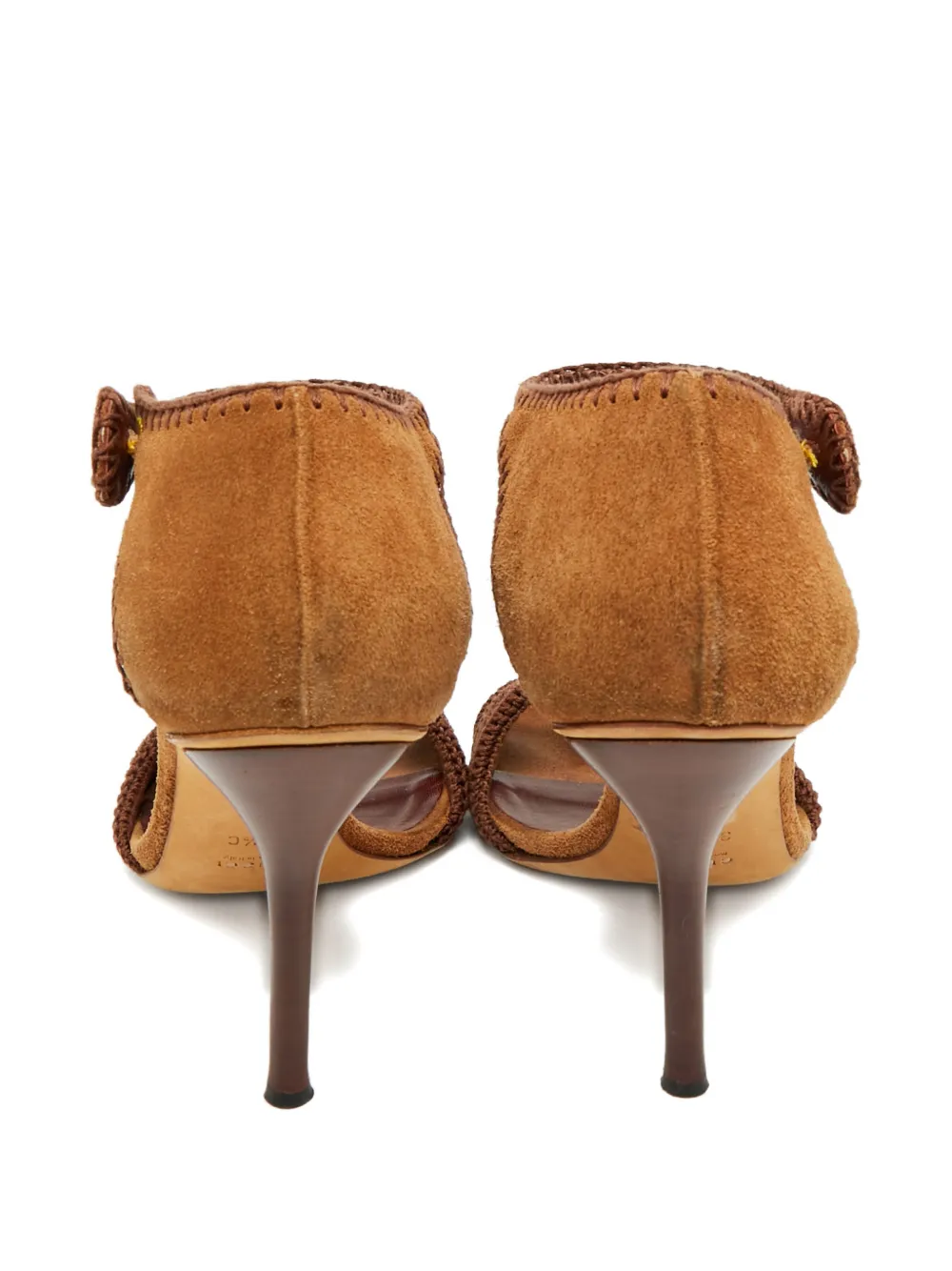 Gucci Pre-Owned stiletto-heel T-strap sandals - Bruin