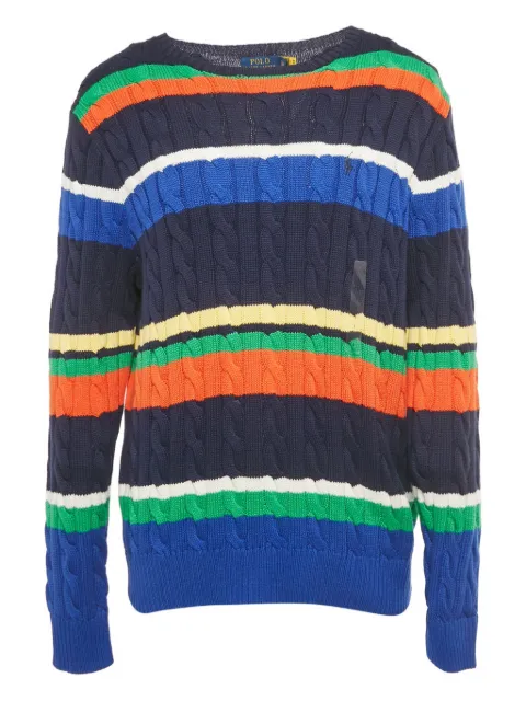 Polo Ralph Lauren Vintage ストライプ ケーブルニット セーター