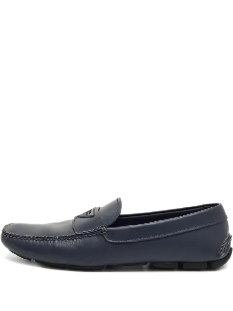 Prada Pre-Owned mocasines de piel con detalle de logo