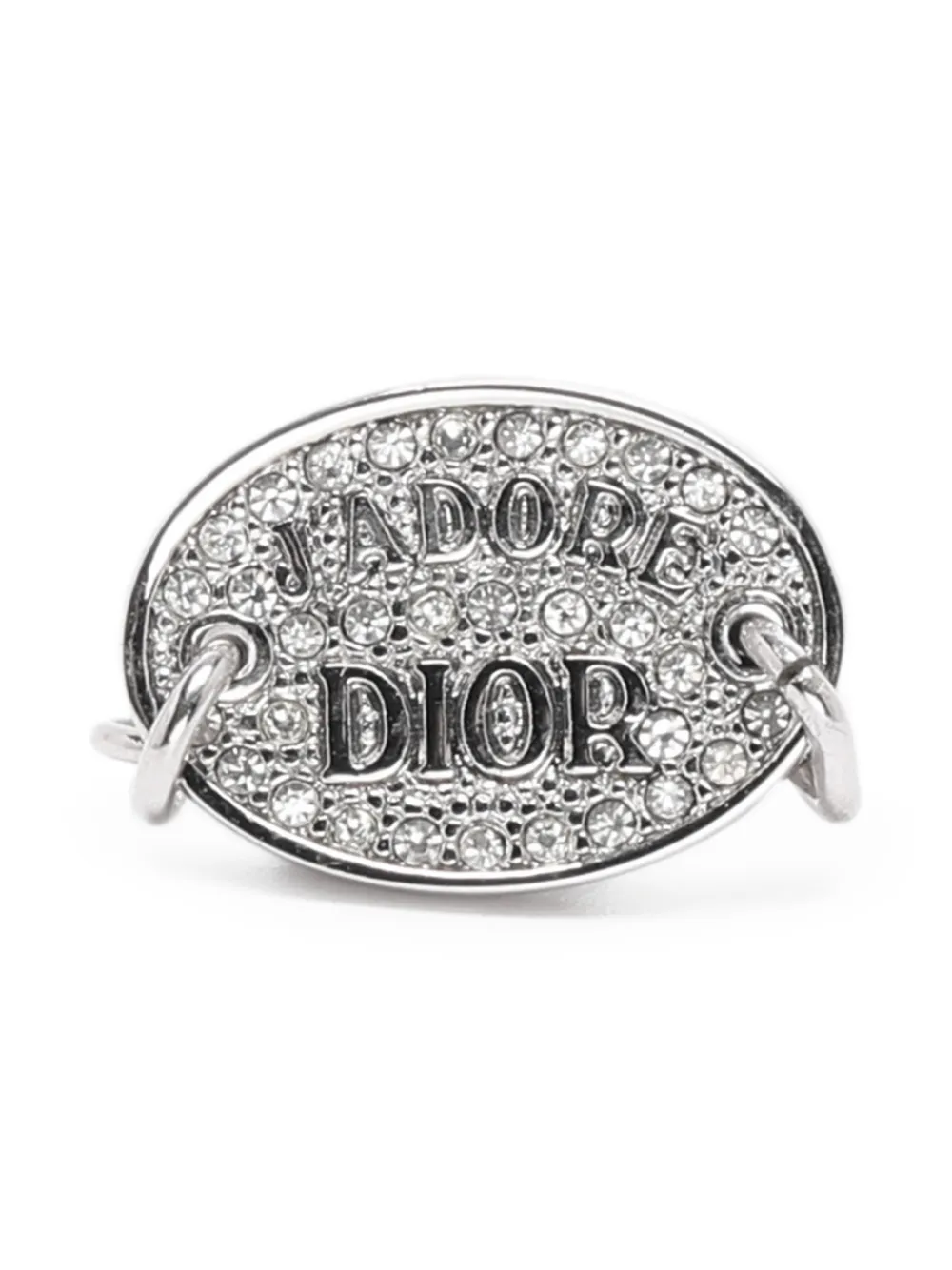 Christian Dior Pre-Owned J'adore Dior Ring mit Kristallen - Silber