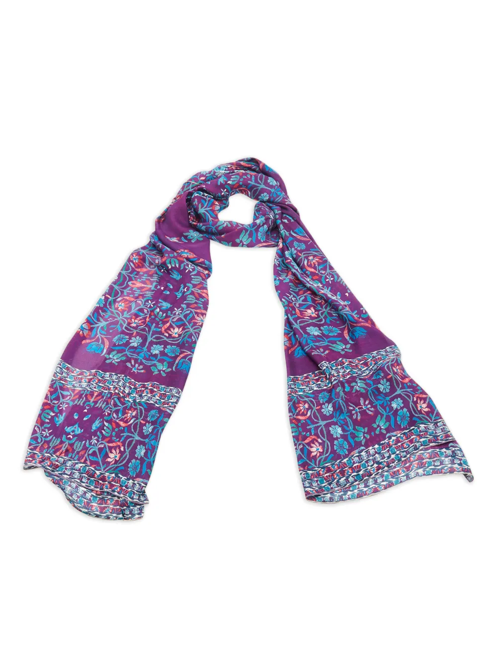 Roberto Cavalli floral-pattern scarf - Viola