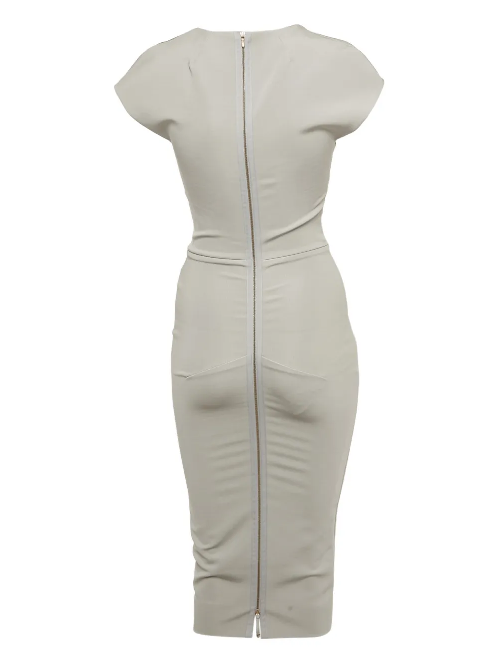 Victoria Beckham jersey zip dress - Grijs