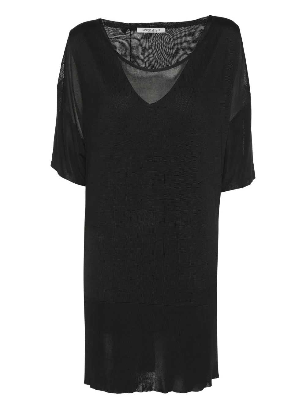 Marina Rinaldi T-shirt con scollo a V - Nero