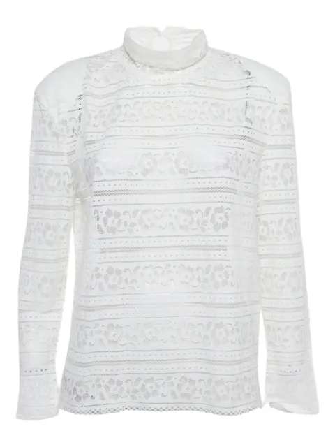 SANDRO lace mock-neck top