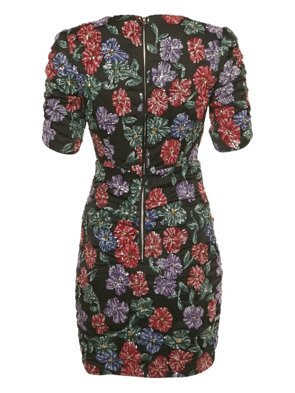 Maje Razul sequin floral mini dress - Zwart