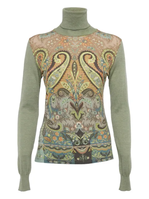 Etro Pre-Owned Paisley turtleneck blouse