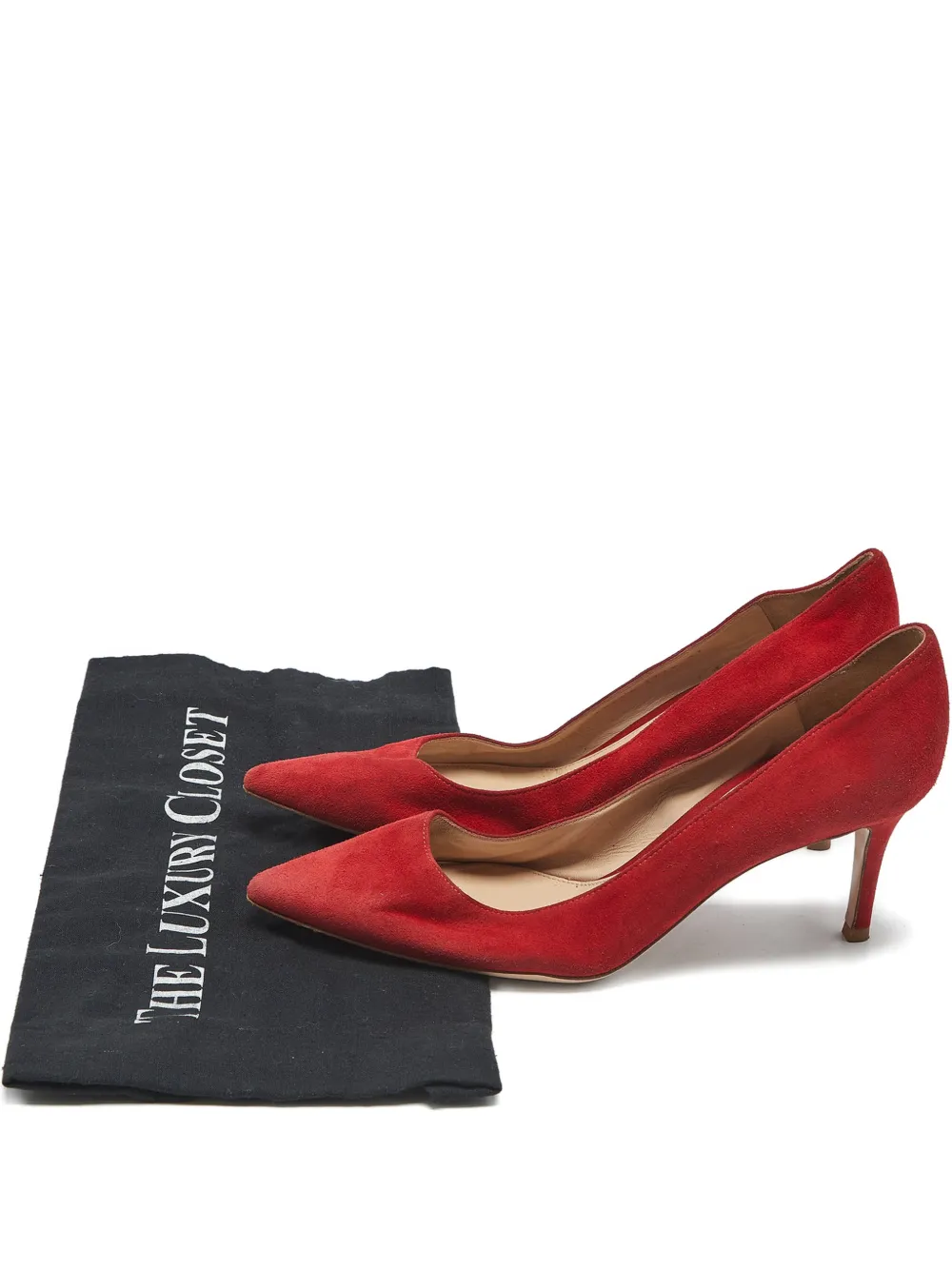 Pre-owned Gianvito Rossi Pointed-toe Pumps In Red