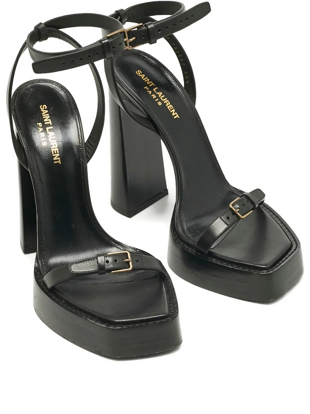 Saint Laurent Pre-Owned leather sandals - Schwarz