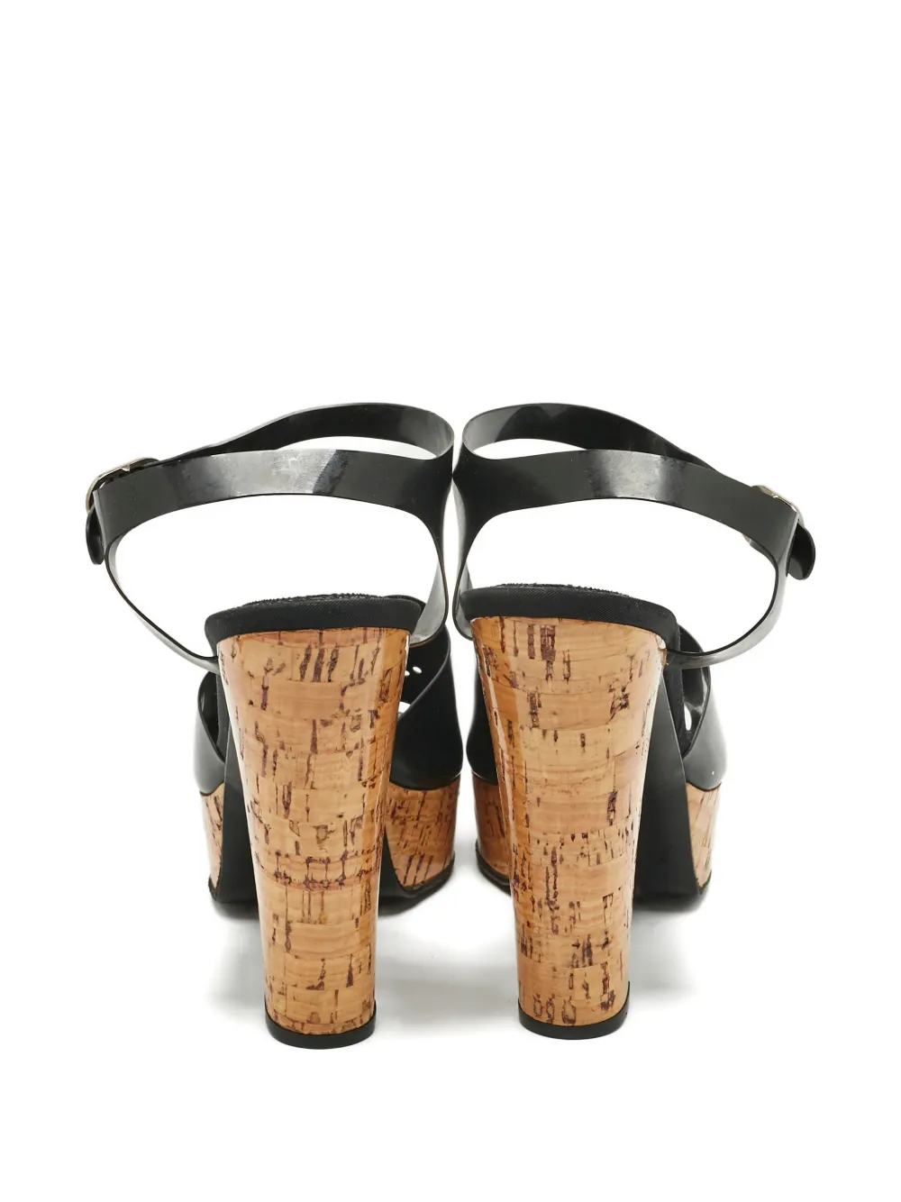 CHANEL Pre-Owned Jelly platform sandals Jelly 12 cm - Zwart