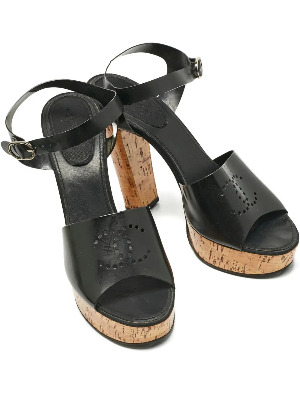 CHANEL Pre-Owned Jelly platform sandals Jelly 12 cm - Nero