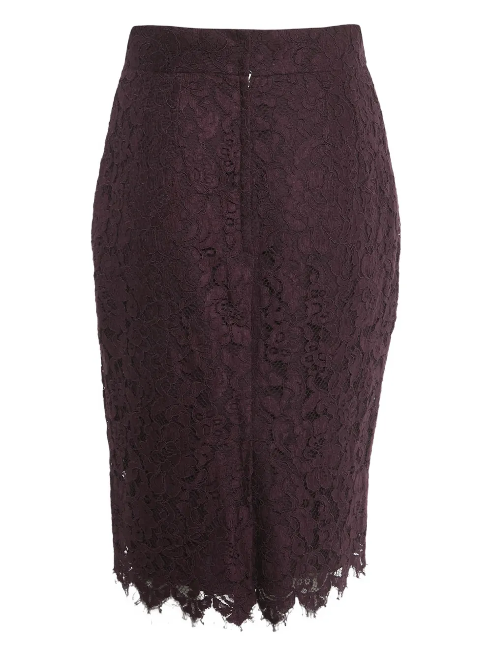 Dolce & Gabbana Pre-Owned lace-detail midi skirt - Paars
