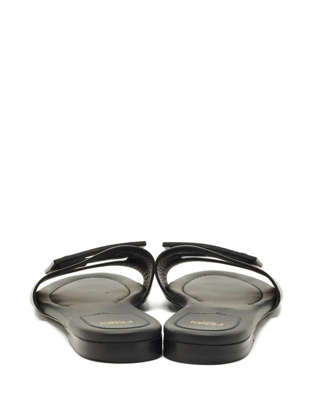 Fendi Pre-Owned cut-out flat sandals - Zwart