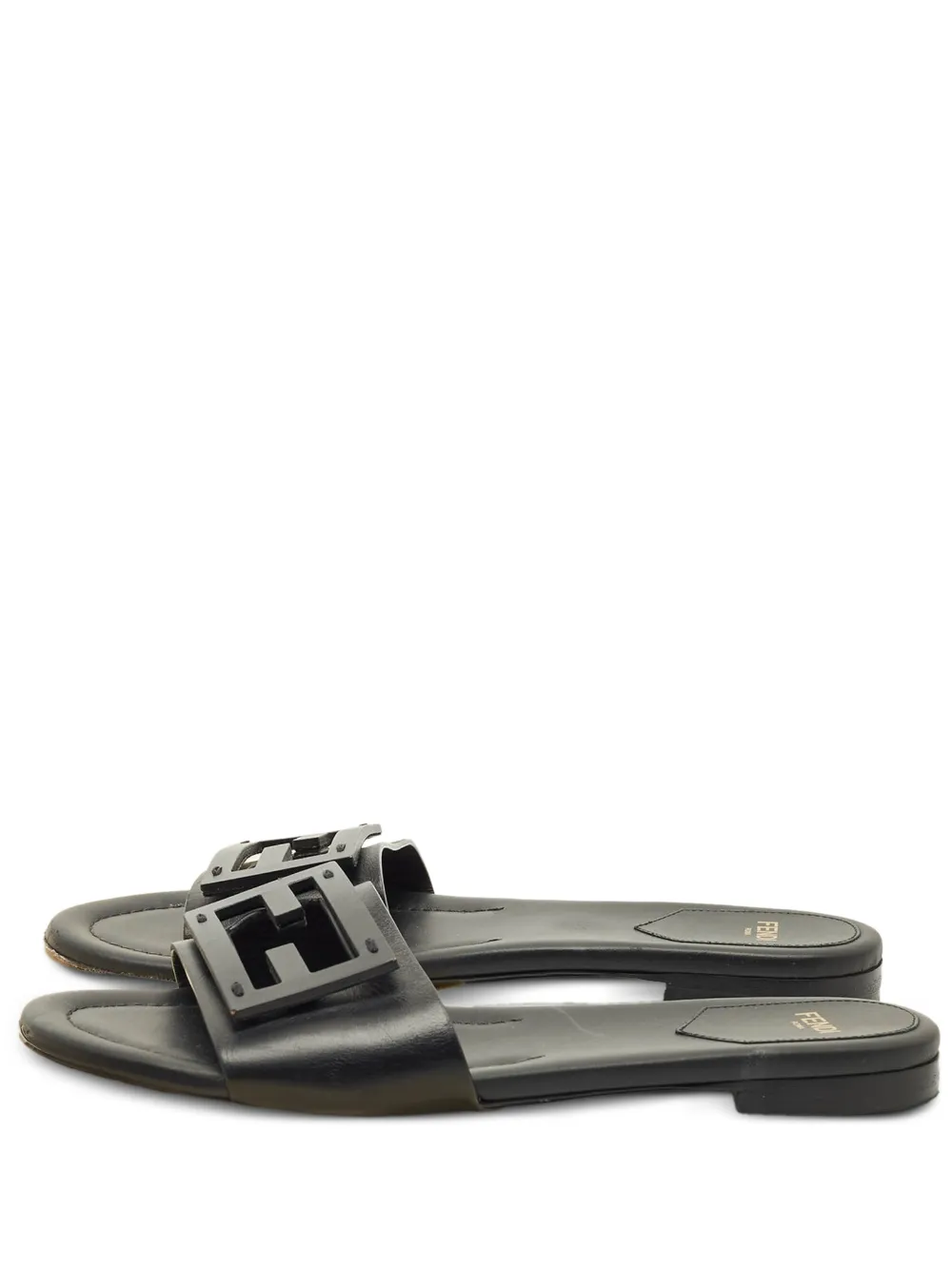 Fendi Pre-Owned cut-out flat sandals - Nero