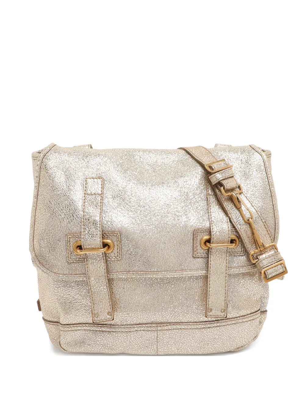 Saint Laurent Pre-Owned leather crossbody bag - Oro